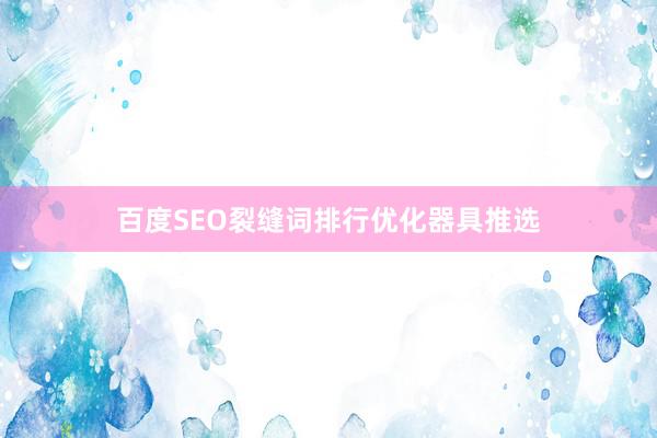 百度SEO裂缝词排行优化器具推选